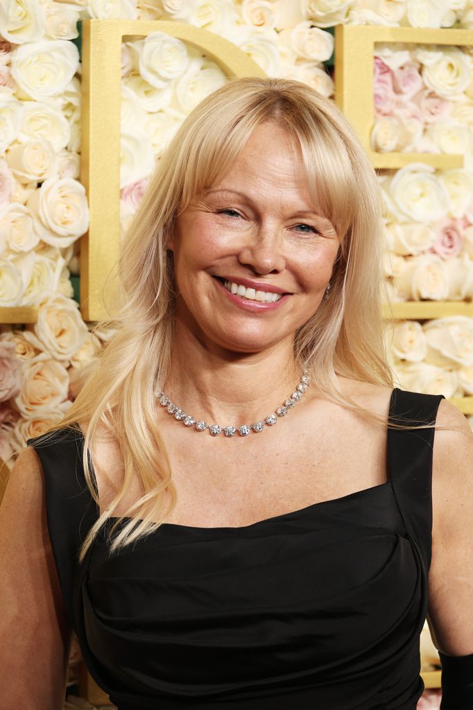 Pamela Anderson attends the 82nd Annual Golden Globe Awards at The Beverly Hilton on January 05, 2025 in Beverly Hills, California. 